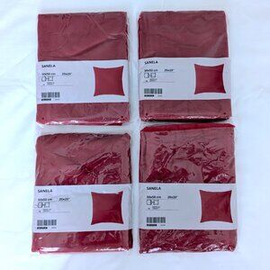 NEW IKEA SANELA Cushion Cover 20x20" Red (Set of 4)